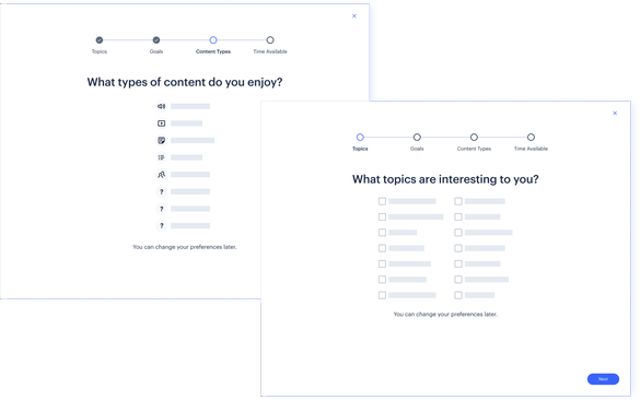 Onboarding — Personalization Preferences